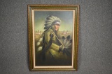 Framed Native American Indian Print