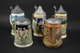 5 German Beer Steins