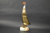 Mid Century Sailboat Statue