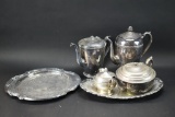 6 Assorted Pieces Of Silver Plate