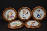 5 Framed Collectors Plates