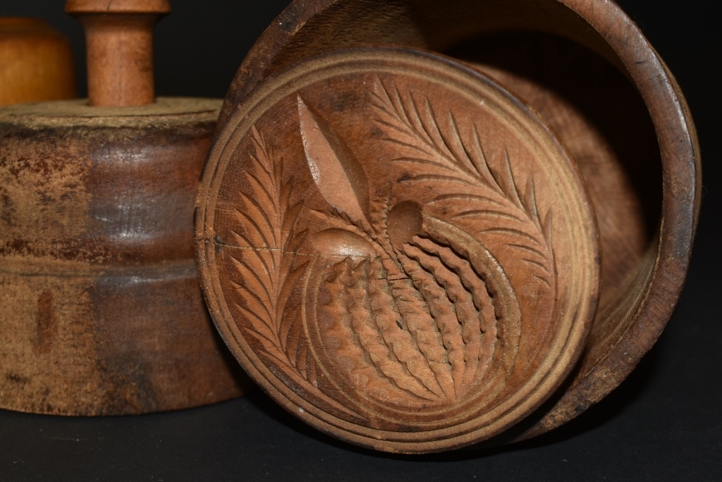 antique wooden cookie press
