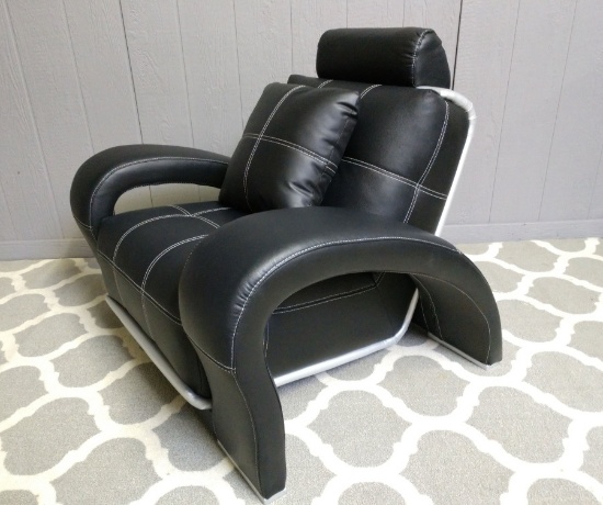 NEW Modern Black Leather Living Room Chair