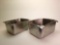 2 stainless steel food pans