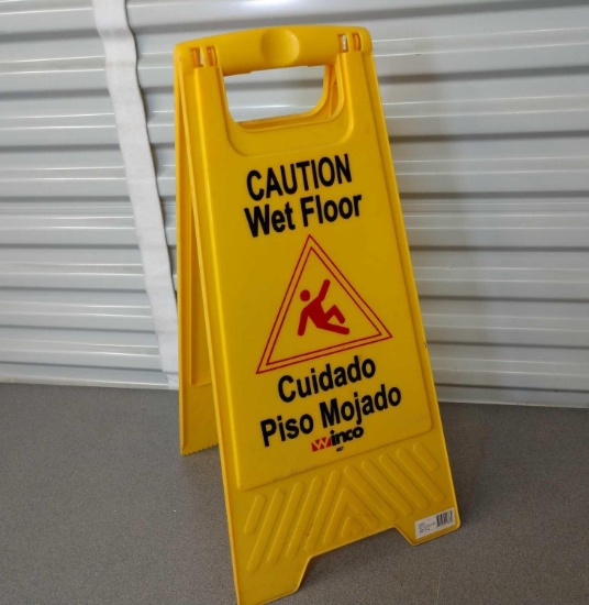 Caution wet floor sign
