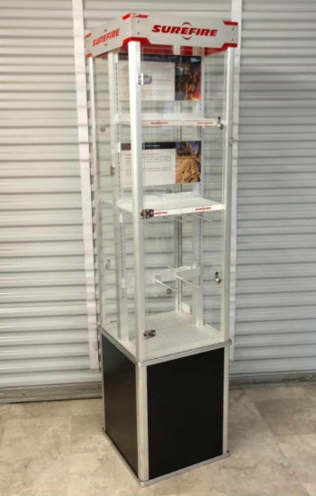 Double-sided Showcase with storage cabinet