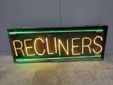 Recliners neon sign