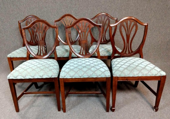 6 antique dining room chairs