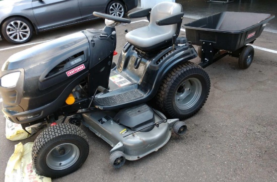 Craftsman gt5000 riding lawn mower with trailer