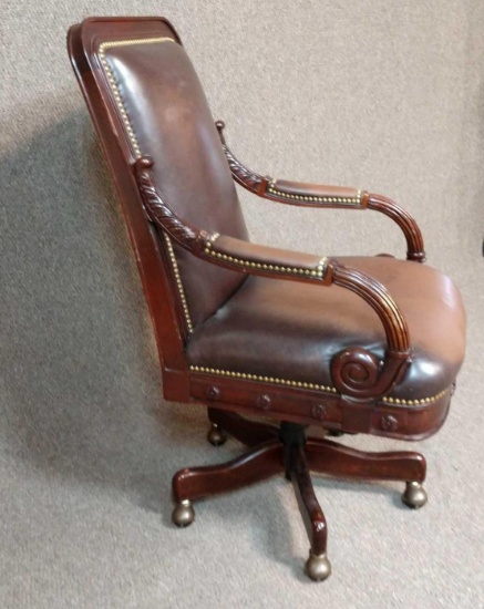Leather executive home office chair