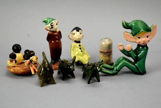 8 Japanese Ceramic Figurines