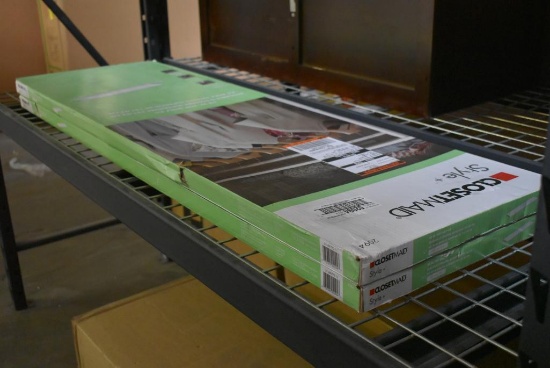 2 Closet Maid Style+ White Melamine Top Shelf Kits