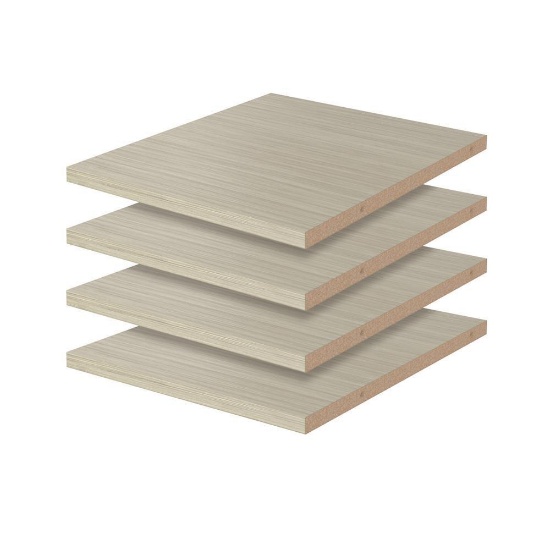 Martha Stewart Living 14 in. x 12 in. Rustic Grey Wood Shelf (4-Pack)