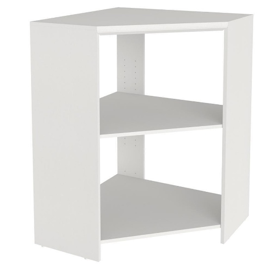 Closet Maid Impressions 28.7 in. x 28.7 in. x 41.1 in. White Laminate Corner Unit