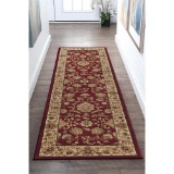 Sensation Red 2ft 3in x 10 ft Traditional Runner Rug
