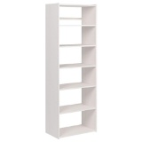Martha Stewart Living 72 in. H x 24 in. W 14 in. Classic White Essential Shelf Tower Kit