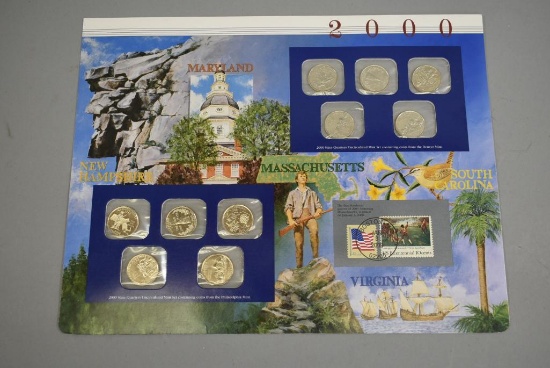 2000 Uncirculated Postal Commemorative Society Coin And Stamp Set