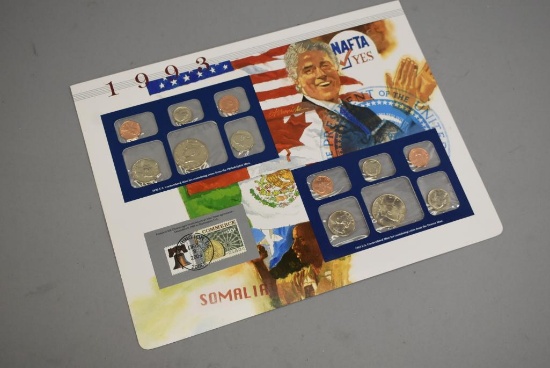 1993 Uncirculated Postal Commemorative Society Coin And Stamp Set
