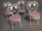 4 Vintage Wrought Iron Patio Chairs