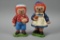 Vintage Raggedy Ann And Andy Ceramic Figurines
