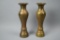 2 Brass Bud Vases