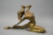 Brass Nude Woman Dancer Statue