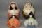 4 Vintage Hand Crafted Asian Dolls