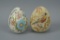 2 Hand Painted Porcelain Eggs