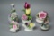 6 Hand Painted Porcelain Flower Arrangments