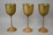 3 Brass Goblets