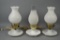 3 Vintage MIlk Glass Lamps