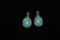 Pair of Sterling Silver And Turquoise Ear Rings