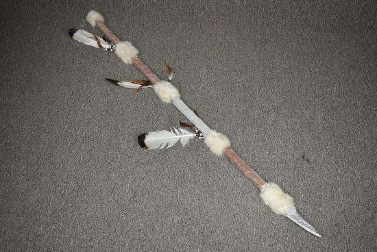 Decorative Native American Ceremonial Spear