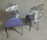 2 Modern Steel Chairs
