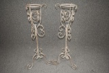 2 Wrought Iron Plant Stands