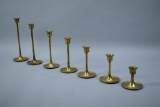 7 Brass Candle Stick Holders