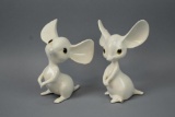 2 Porcelain Mice Figurines