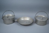 3 Vintage Alluminum Pots And Pans