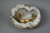 Agate Geode With Mining Scene