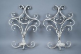 2 Metal Candle Wall Sconces