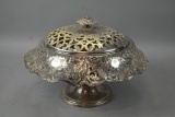Antique Forbes Silver Co Pedestal Bowl With Lid