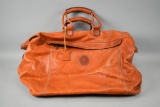 Conte Max By Novi Tan Leather Travel Bag Carry On Suitcase