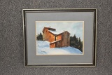Framed Watercolor Lithograph