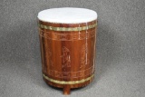 Vintage Wooden Drum Table
