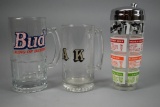 Shaker And 2 Beer Mugs