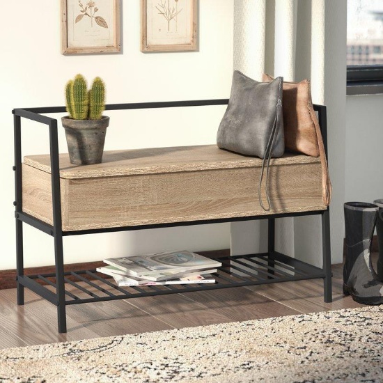 NEW Laurel Foundry Modern Farmhouse Ermont Storage Bench