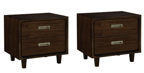 2 NEW Corrigan Studio Arlo 2 Drawer Nightstands