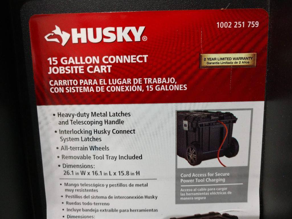 Husky 15 2024 gallon jobsite cart