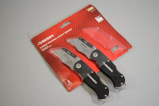 2 Pack Husky Folding Utility Knives