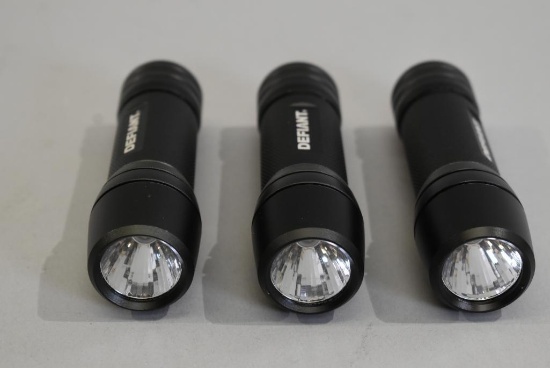 3 Defiant LED Flashlights